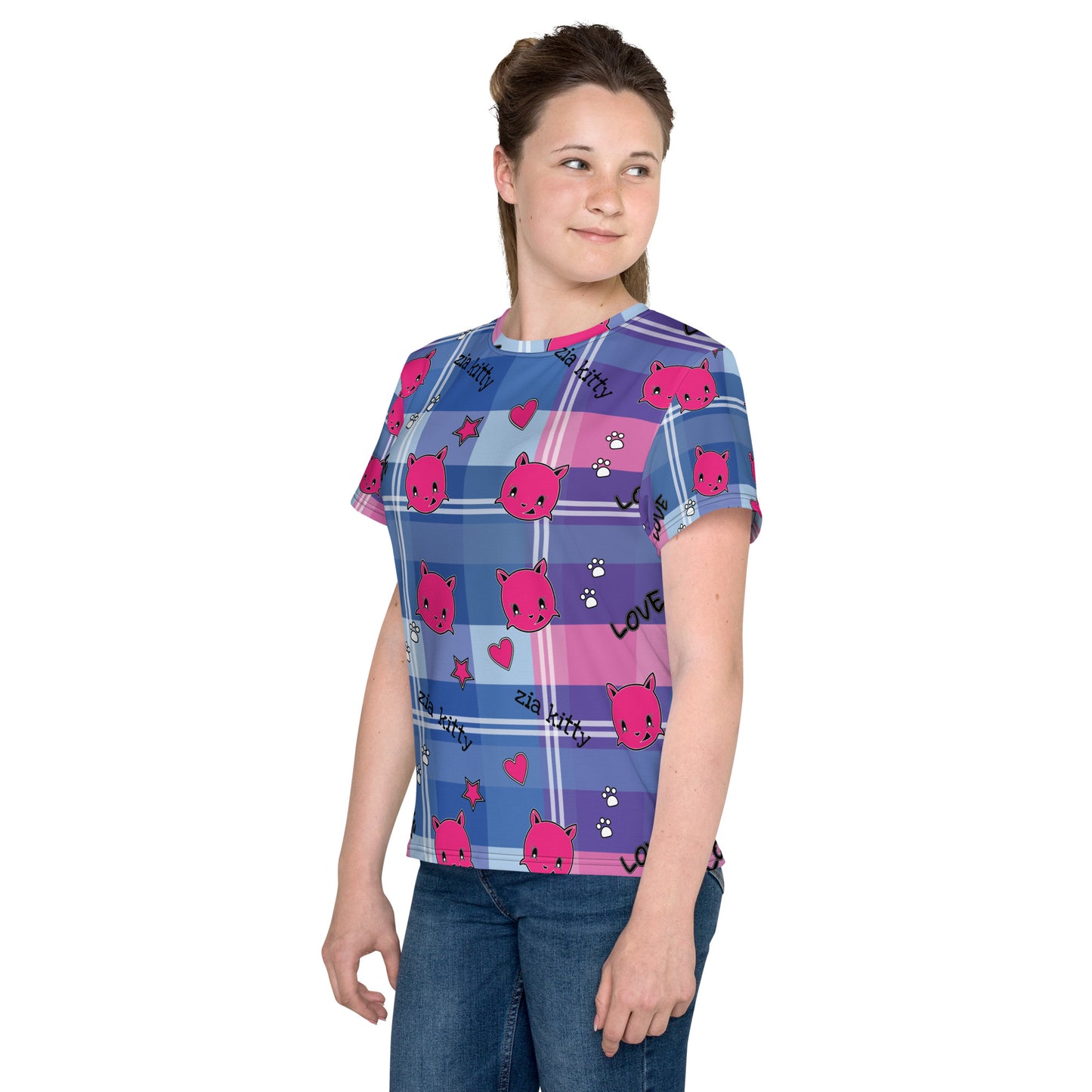 Zia Kitty love Youth crew neck t-shirt