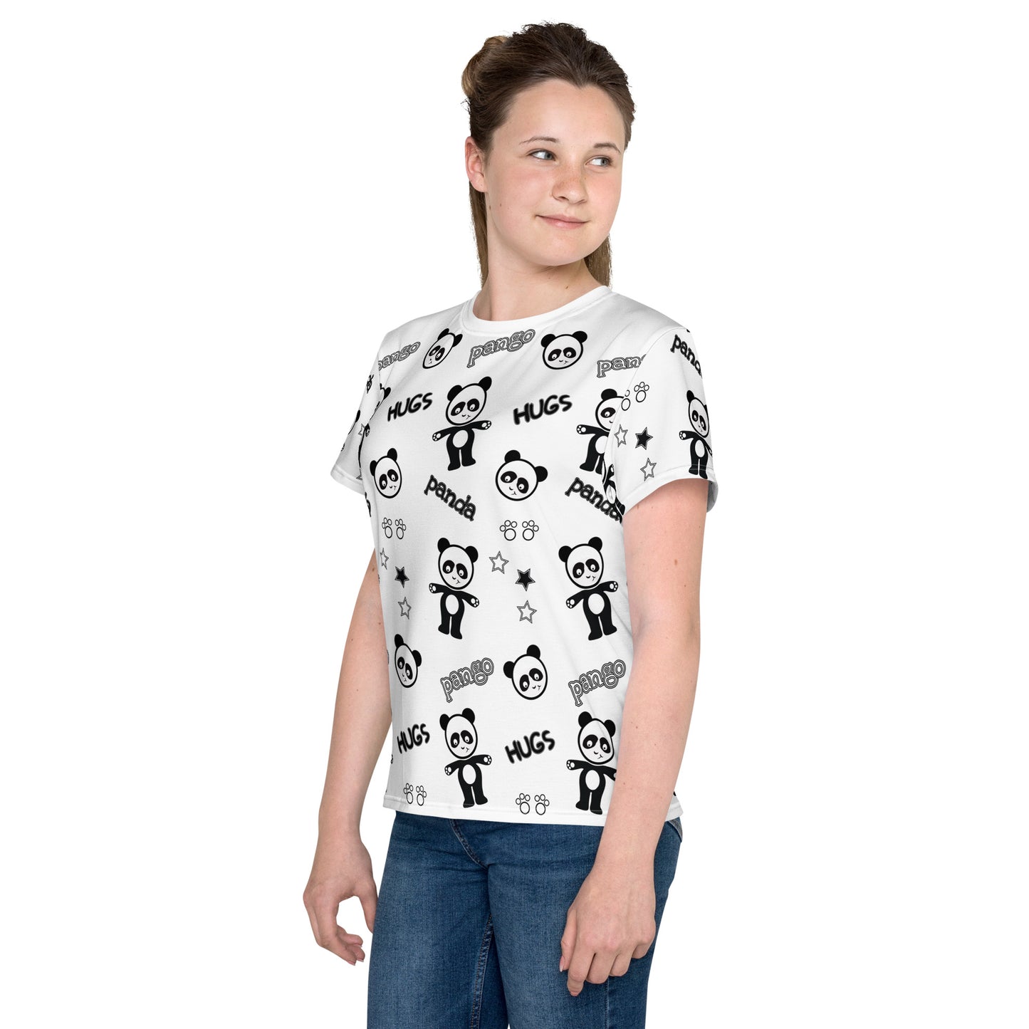 Pango panda hugs Youth crew neck t-shirt