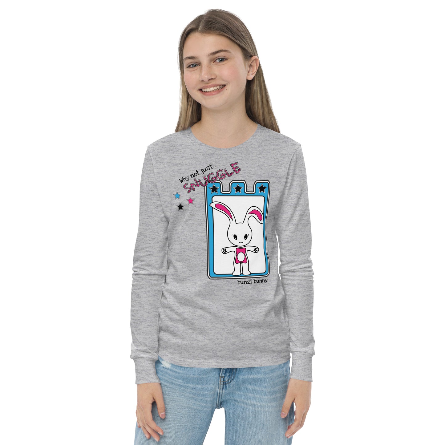 Zion Kitty Bunzi bunny Youth long sleeve tee