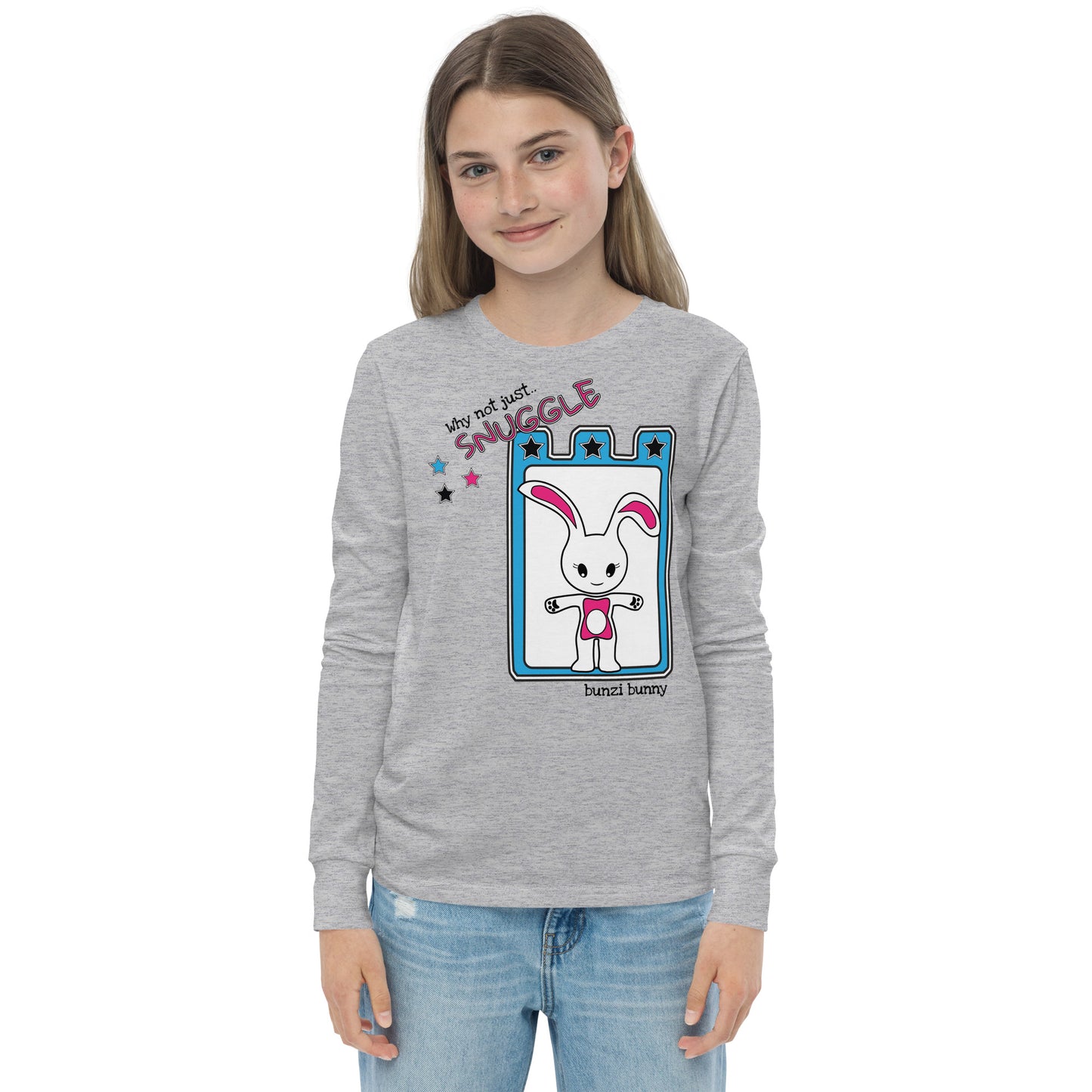 Zion Kitty Bunzi bunny Youth long sleeve tee