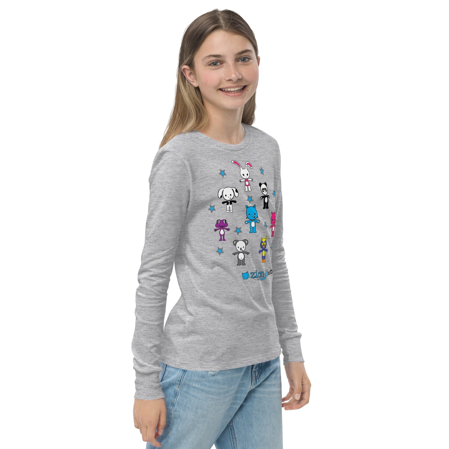 Zion Kitty besties Youth long sleeve tee