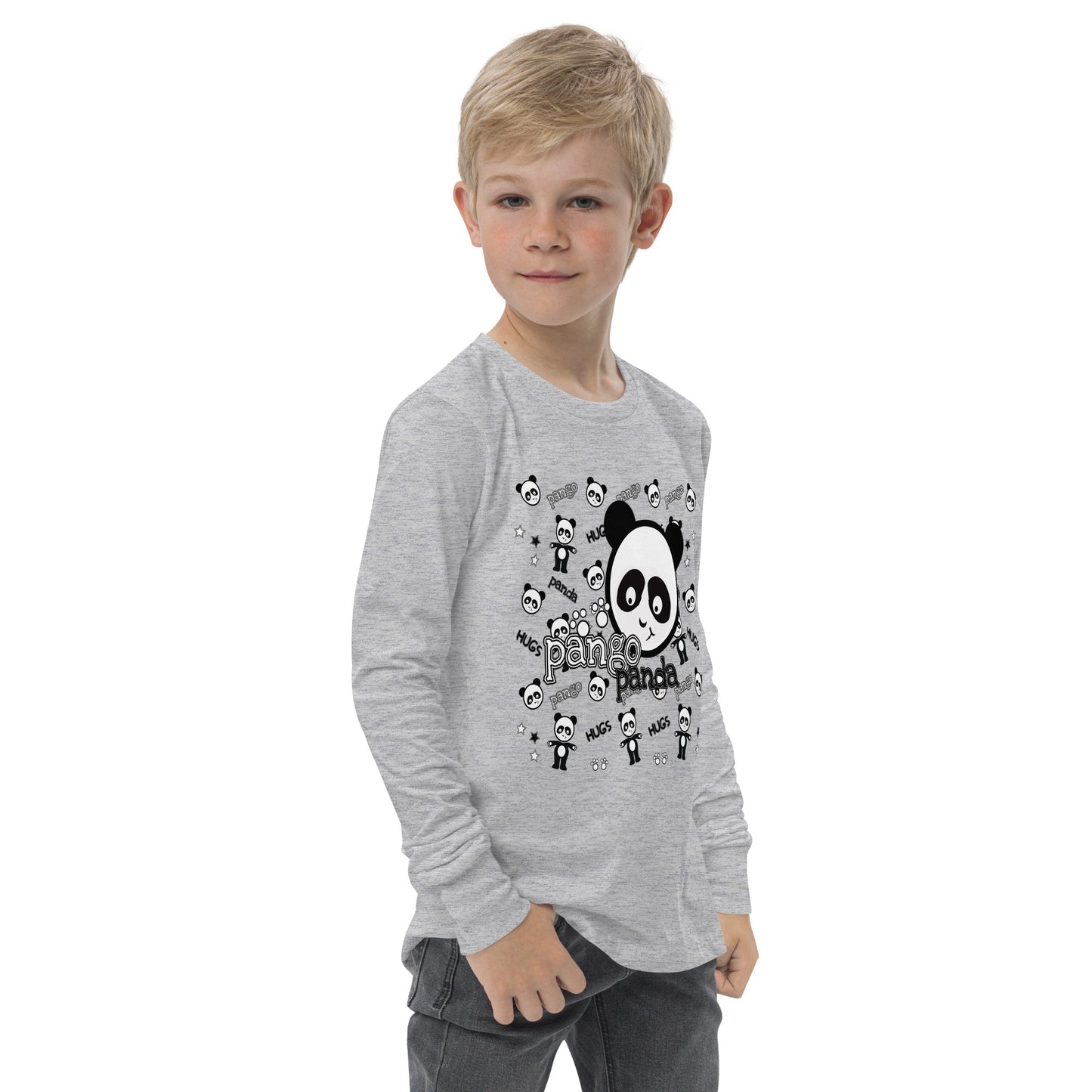 Pango panda hugs Youth long sleeve tee