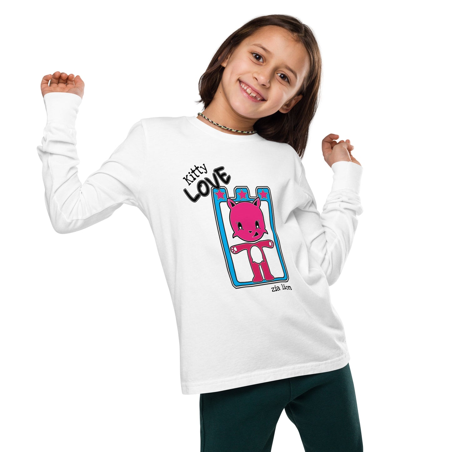 Zia lion Zion Kitty Youth long sleeve tee