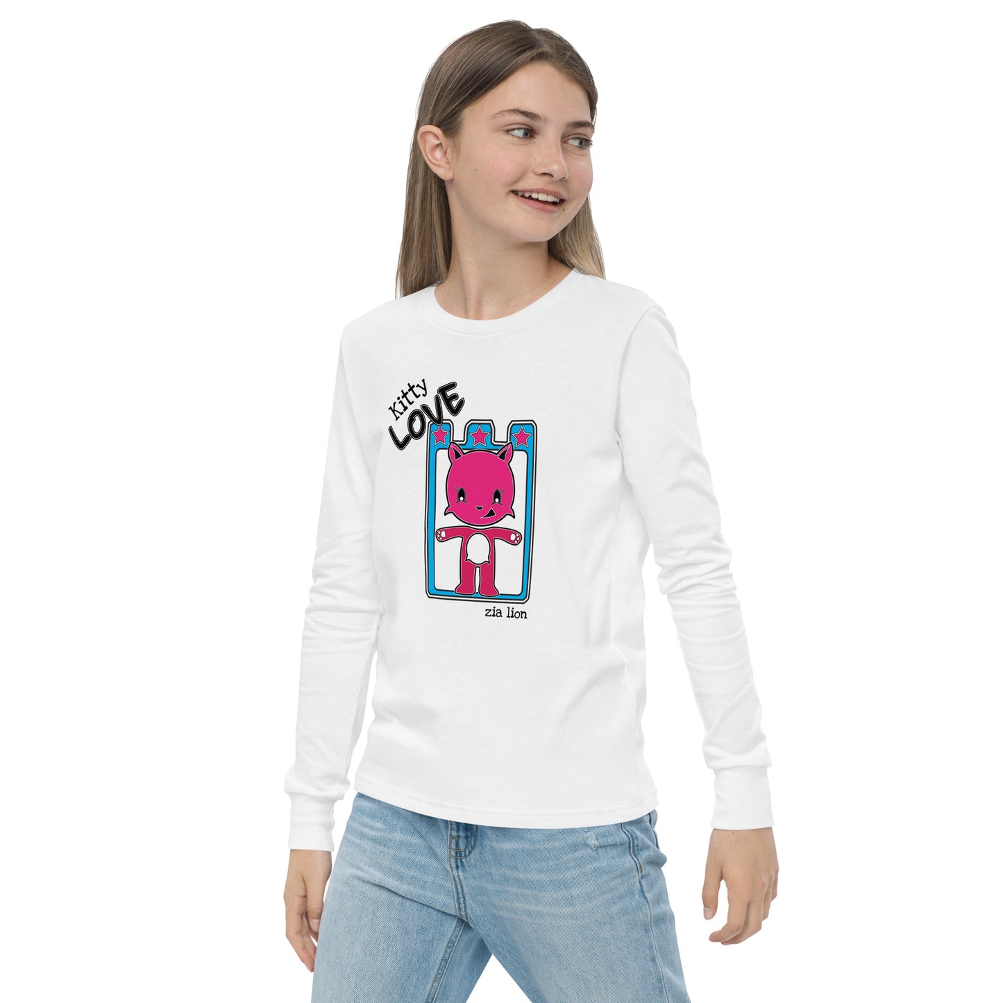 Zia lion Zion Kitty Youth long sleeve tee