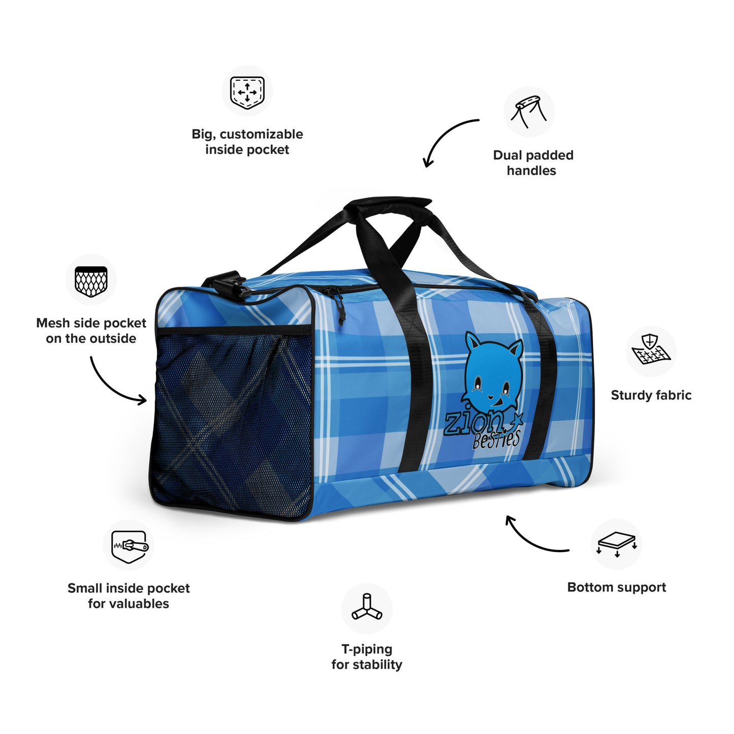 Zion Kitty besties Duffle bag