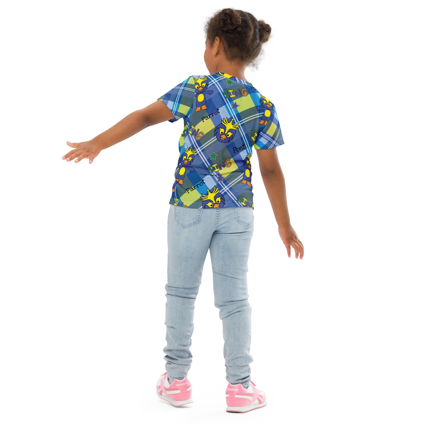 Poet the parrot sing Kids crew neck t-shirt