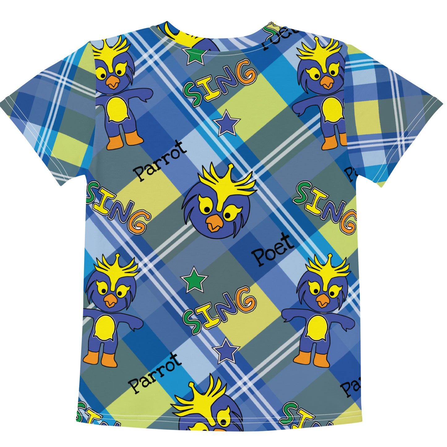 Poet the parrot sing Kids crew neck t-shirt