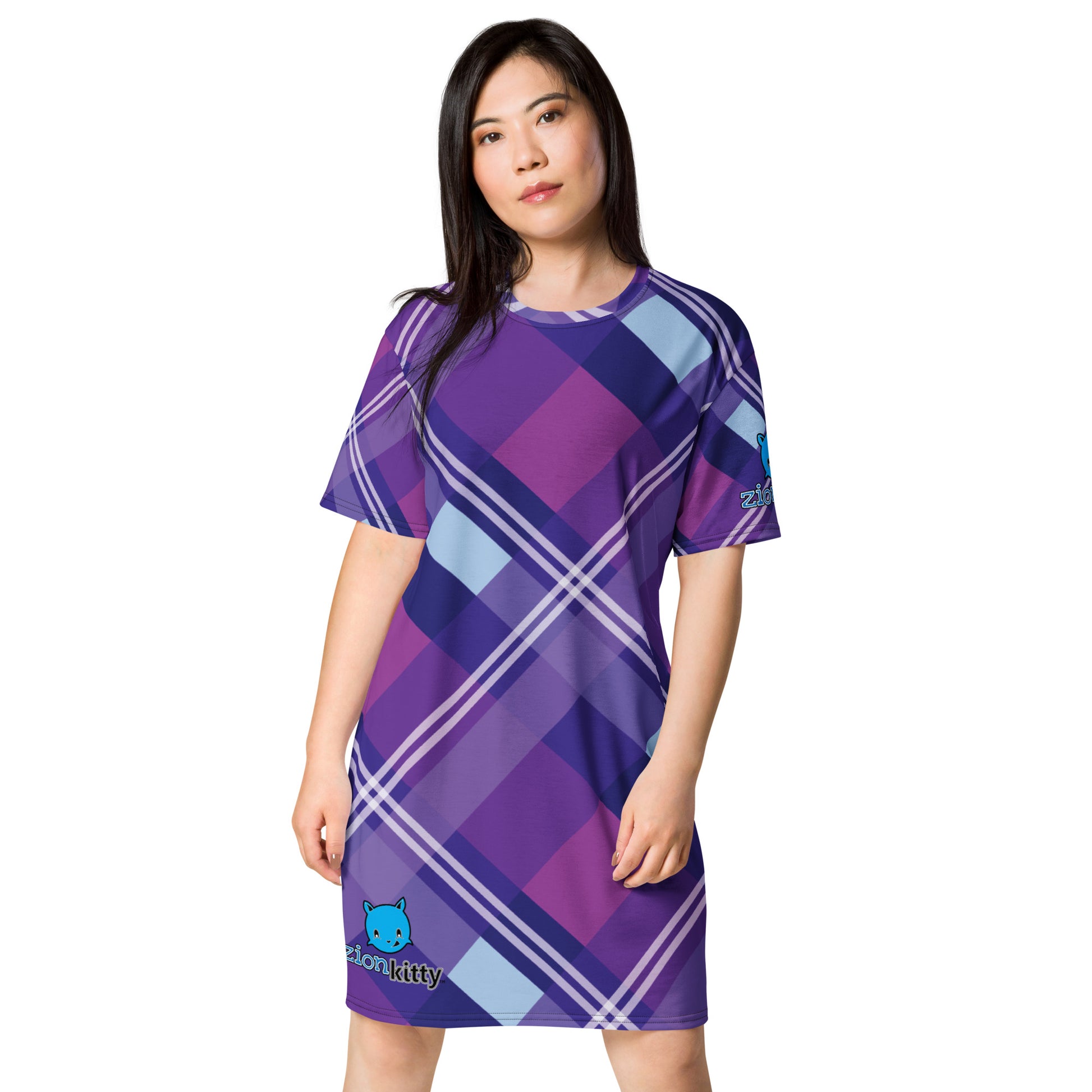 purple plaid shirt dress One Way Plum Purple Plaid Dress Shop the Mint