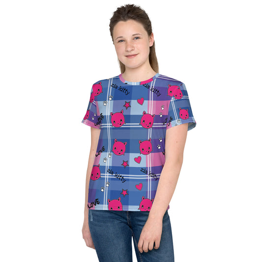 Zia Kitty love Youth crew neck t-shirt