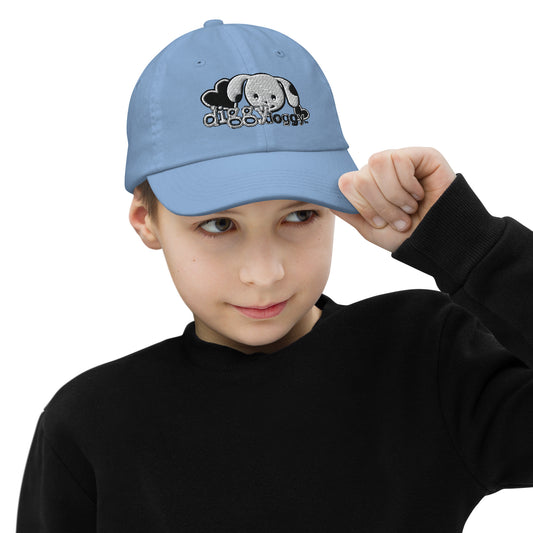 Diggy doggy logo Youth baseball cap