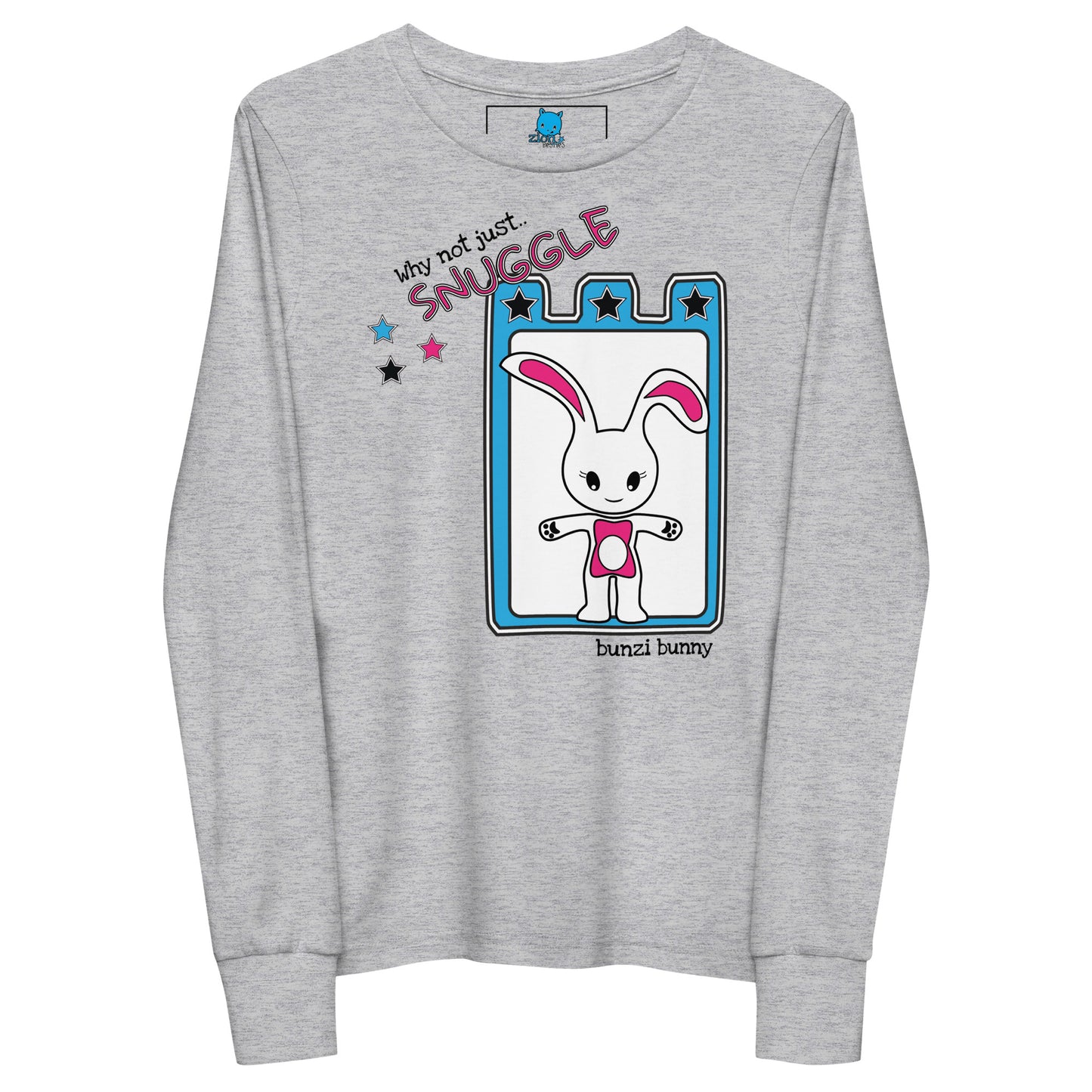 Zion Kitty Bunzi bunny Youth long sleeve tee